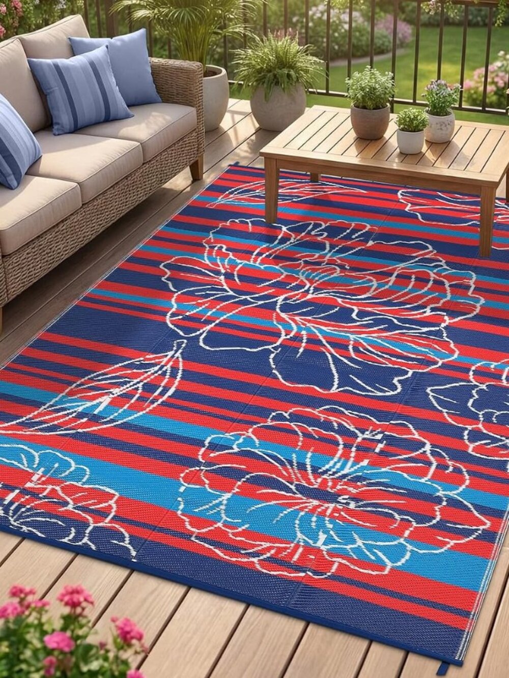 Outdoor Waterproof Rug 5x8